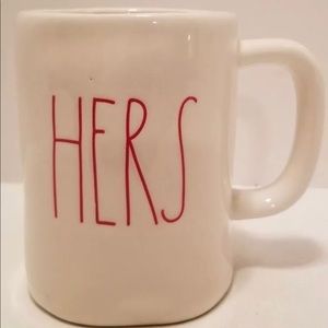 Rae Dunn LL red Hers coffee mug cup tea